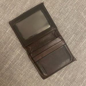 Brown leather coach wallet